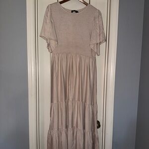 Chic Beige Maxi Dress